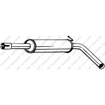 Silencieux central KLOKKERHOLM OEM 6Q0253209BA