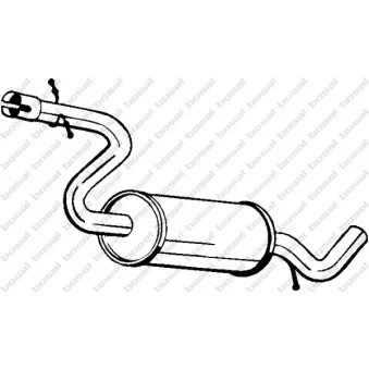 Silencieux central KLOKKERHOLM OEM 1K0253209C
