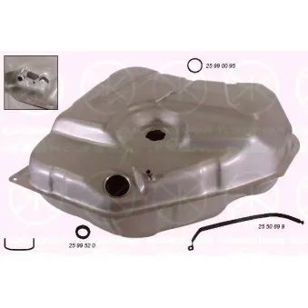 KLOKKERHOLM 2550009 - Réservoir de carburant