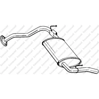 Silencieux arrière KLOKKERHOLM OEM Z51140100