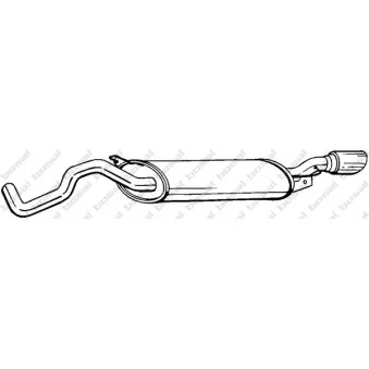 Silencieux arrière KLOKKERHOLM OEM 8n0253609n