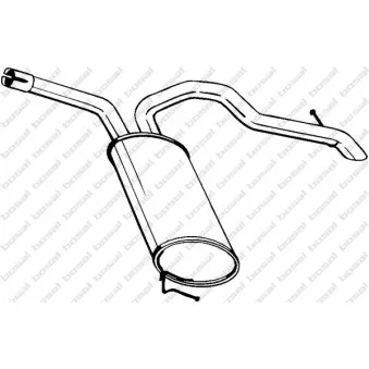 Silencieux arrière KLOKKERHOLM 281-619