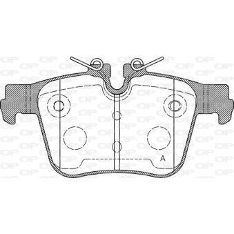 Jeu de 4 plaquettes de frein arrière OPEN PARTS BPA1516.05 pour VOLVO XC60 T6 Plug-In Hybrid AWD - 398cv
