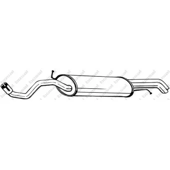Silencieux arrière KLOKKERHOLM 281-999