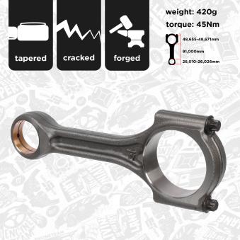 Bielle ET ENGINETEAM OM0089 pour DS DS 3 1.5 BlueHDi 110 - 110cv Bielle ET ENGINETEAM OM0089 pour DS DS 3 1.5 BlueHDi 110 - 110cv