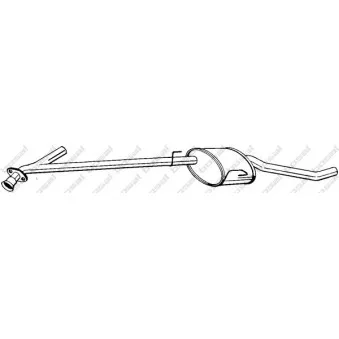 Silencieux central KLOKKERHOLM OEM 852252