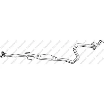 Silencieux central KLOKKERHOLM OEM 18031SR3505