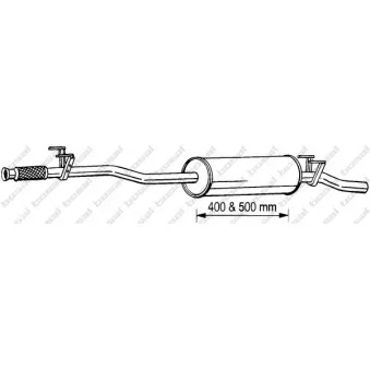 Silencieux central KLOKKERHOLM OEM 2E0253409N