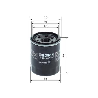 Filtre à huile BOSCH OEM 2630002750 Filtre à huile BOSCH OEM 2630002750