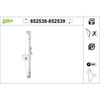 Lève-vitre VALEO 852539 pour FORD TRANSIT CUSTOM 2.0 TDCi - 130cv