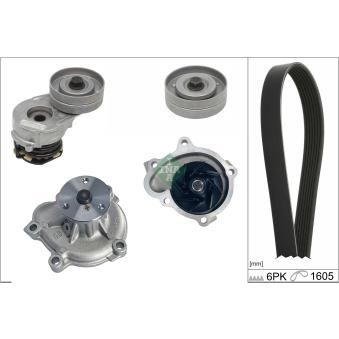 Pompe à eau+Jeu de courroie trapézoïdale à nervures INA OEM 6340618