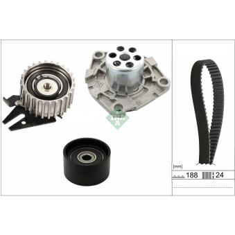 Pompe à eau + kit de courroie crantée INA OEM 46352133 Pompe à eau + kit de courroie crantée INA OEM 46352133