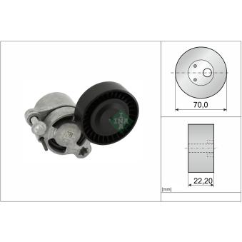 Tendeur de courroie, courroie trapézoïdale à nervures INA 534 1006 10 pour MERCEDES-BENZ CLE CLE 200 4-matic - 204cv
