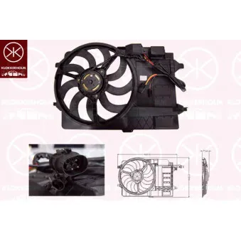 Ventilateur, refroidissement du moteur KLOKKERHOLM OEM 17107529272
