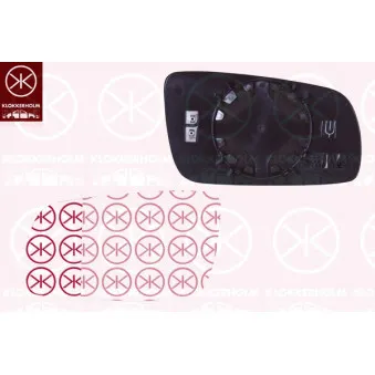 Verre de rétroviseur, rétroviseur extérieur KLOKKERHOLM 75141063