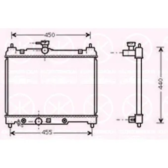 Radiateur, refroidissement du moteur KLOKKERHOLM OEM 1640023090