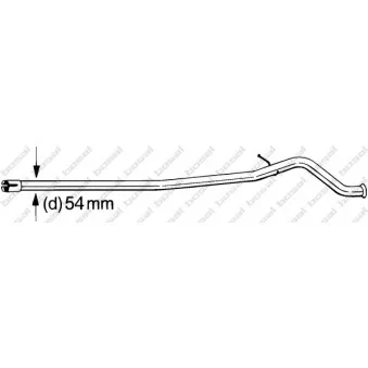 Tube de réparation, catalyseur KLOKKERHOLM 889-631