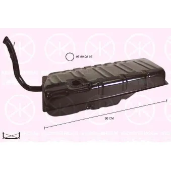 Réservoir de carburant KLOKKERHOLM 9526008