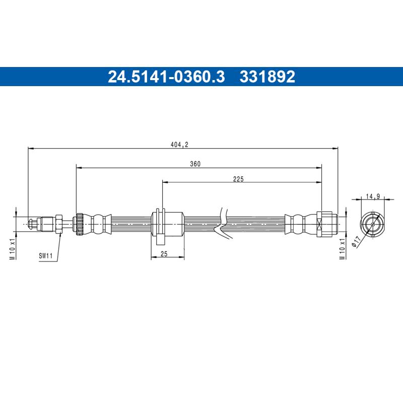 Flexible de frein ATE 24.5141-0360.3 - Visuel 1