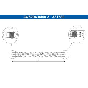 Flexible de frein ATE OEM 95535506000