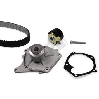 Pompe à eau + kit de courroie crantée HEPU PK09621D pour NISSAN NOTE 1.5 DCI - 68cv