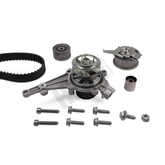 Pompe à eau + kit de courroie crantée HEPU PK55020M pour AUDI A4 35 TDI Mild Hybrid - 163cv