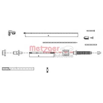 Câble d'accélération METZGER OEM 21012