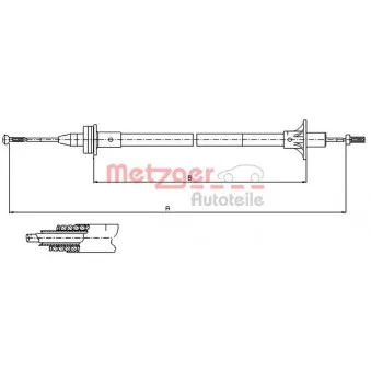 METZGER 10.2412 - Tirette à câble, commande d'embrayage