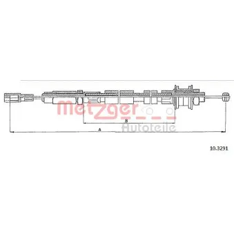 METZGER 10.3291 - Tirette à câble, commande d'embrayage