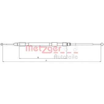 METZGER 10.4157 - Tirette à câble, frein de stationnement arrière droit