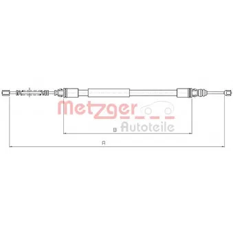 METZGER 10.4712 - Tirette à câble, frein de stationnement