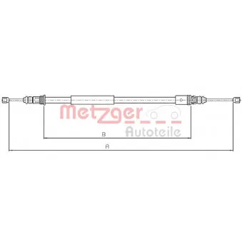 METZGER 10.4713 - Tirette à câble, frein de stationnement