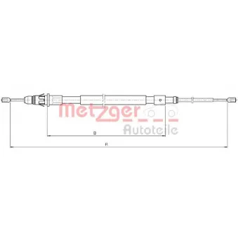 METZGER 10.4717 - Tirette à câble, frein de stationnement