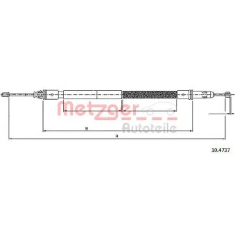 Tirette à câble, frein de stationnement METZGER OEM 474610