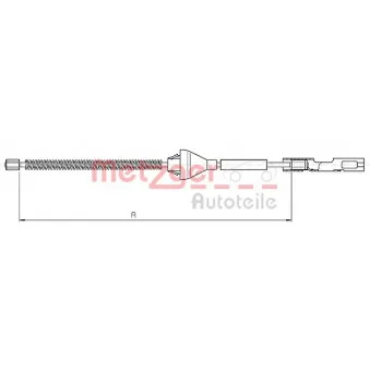 METZGER 10.5365 - Tirette à câble, frein de stationnement