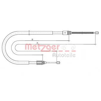 METZGER 10.6691 - Tirette à câble, frein de stationnement