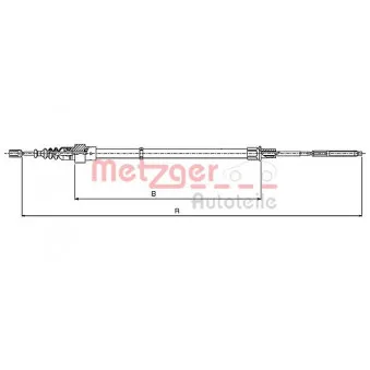 Tirette à câble, frein de stationnement METZGER OEM 6X0609721E