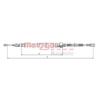 Tirette à câble, frein de stationnement METZGER OEM 291609701