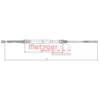 METZGER 10.7431 - Tirette à câble, frein de stationnement