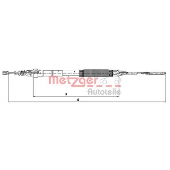 METZGER 10.7481 - Tirette à câble, frein de stationnement