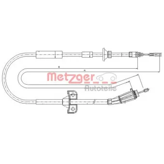 METZGER 10.8066 - Tirette à câble, frein de stationnement