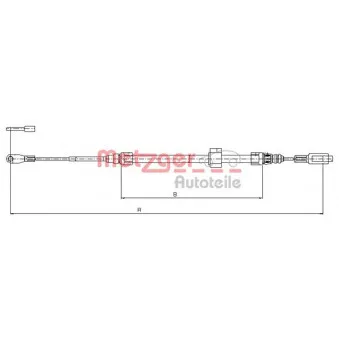 Tirette à câble, frein de stationnement METZGER OEM A9014202785