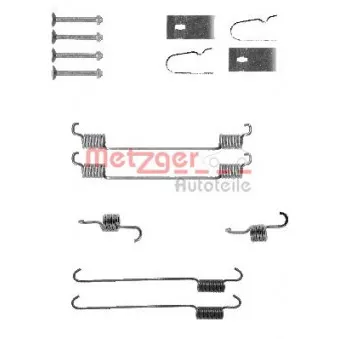Kit d'accessoires, mâchoires de frein de stationnement METZGER 105-0007 pour NISSAN MICRA 1.5 DCI - 65cv