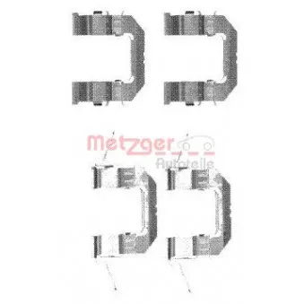 Kit d'accessoires, plaquette de frein à disque METZGER 109-1722