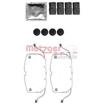 Kit d'accessoires, plaquette de frein à disque METZGER OEM 34116776796