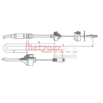 METZGER 11.2195 - Tirette à câble, commande d'embrayage