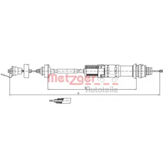 METZGER 11.2198 - Tirette à câble, commande d'embrayage