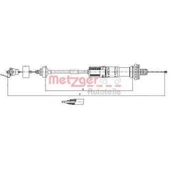 METZGER 11.3059 - Tirette à câble, commande d'embrayage