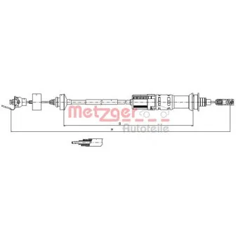 METZGER 11.3924 - Tirette à câble, commande d'embrayage