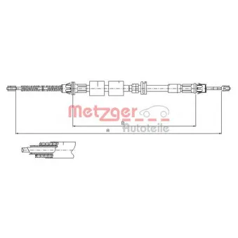 METZGER 11.5507 - Tirette à câble, frein de stationnement